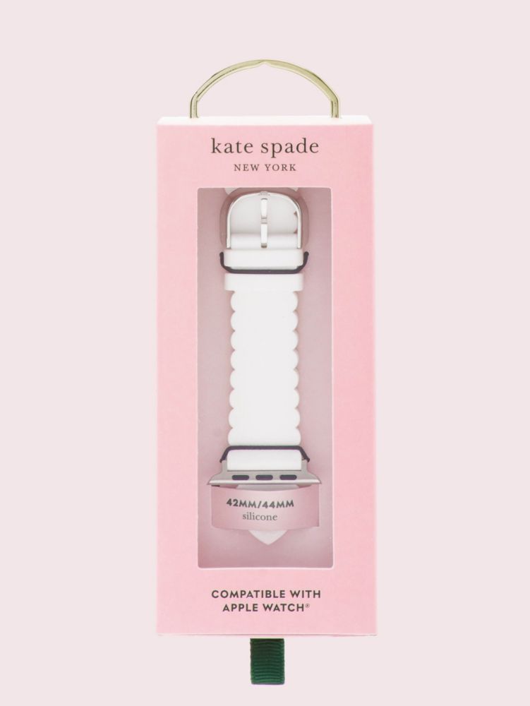 ホワイト スカラップ シリコン 42 44mm アップル ウォッチ ストラップ ケイト スペード ニューヨーク 公式 Kate Spade New York