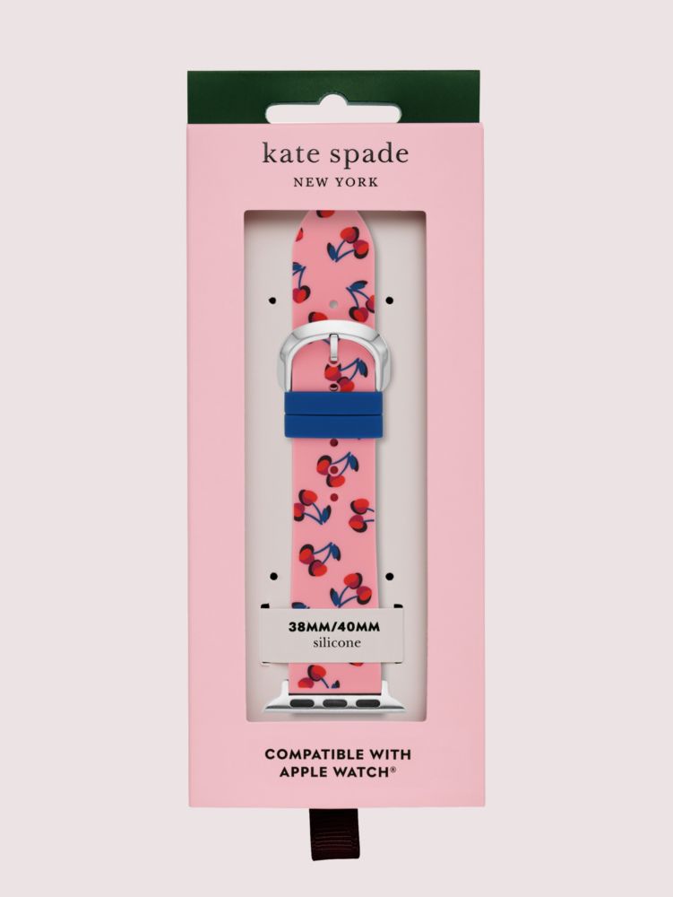 ピンク チェリープリント シリコン 38 40mm バンド フォー アップル ウォッチ ケイト スペード ニューヨーク 公式 Kate Spade New York