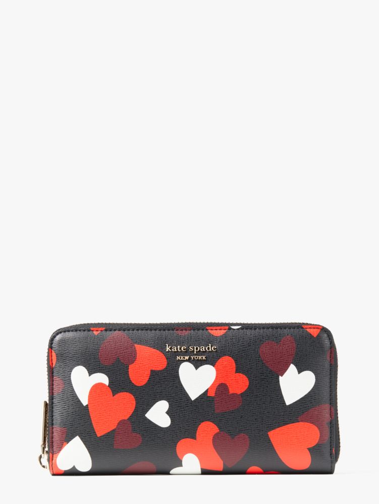 スペンサー セレブレーション ハーツ ジップ アラウンド コンチネンタル ウォレット ケイト スペード ニューヨーク 公式 Kate Spade New York