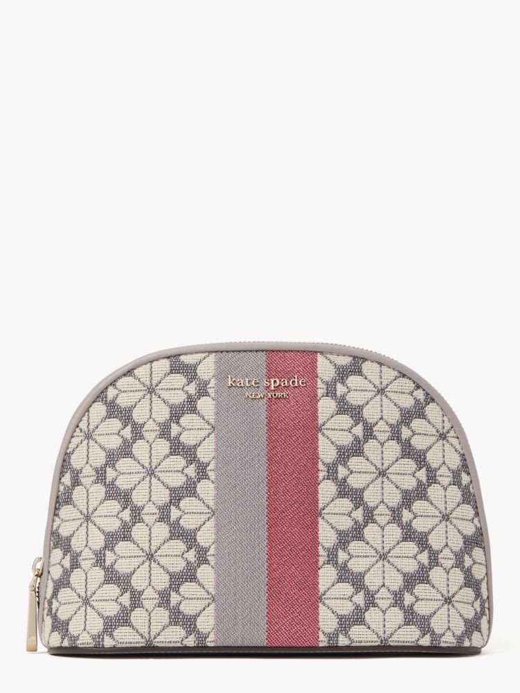 スペード フラワー ジャカード ストライプ ラージ ドーム コスメティック ケイト スペード ニューヨーク 公式