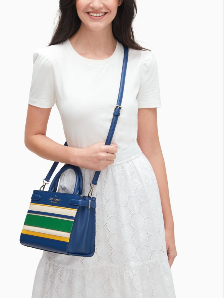 ステイシー キャンバス ストライプ スモール サッチェル ケイト スペード ニューヨーク 公式